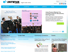Tablet Screenshot of intevaproducts.com